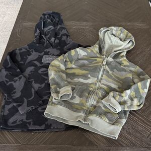 Cat and Jack Sweatshirts, grey, green, camo, dinosaur, size 4, casual, hoodies